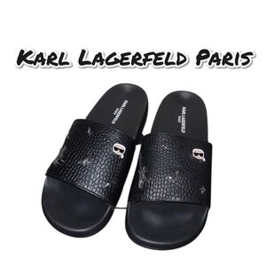Karl Lagerfeld Black Sandals Size 10